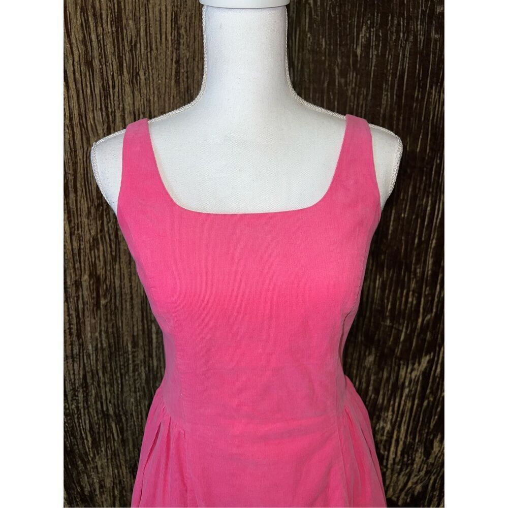 Women’s Pink Square Boat Neck Dress 2